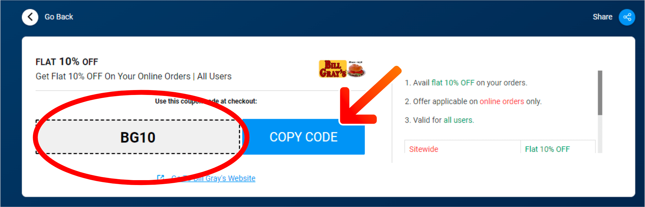 Bill Gray's Coupons