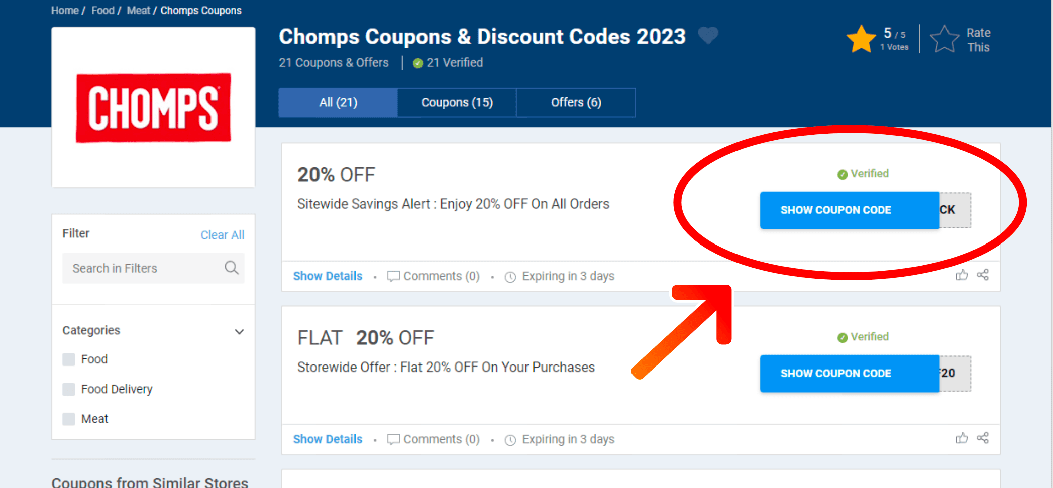 Chomps Offers
